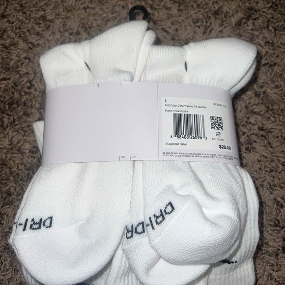 Nike dri fit socks 6 pairs white - Picture 3 of 8